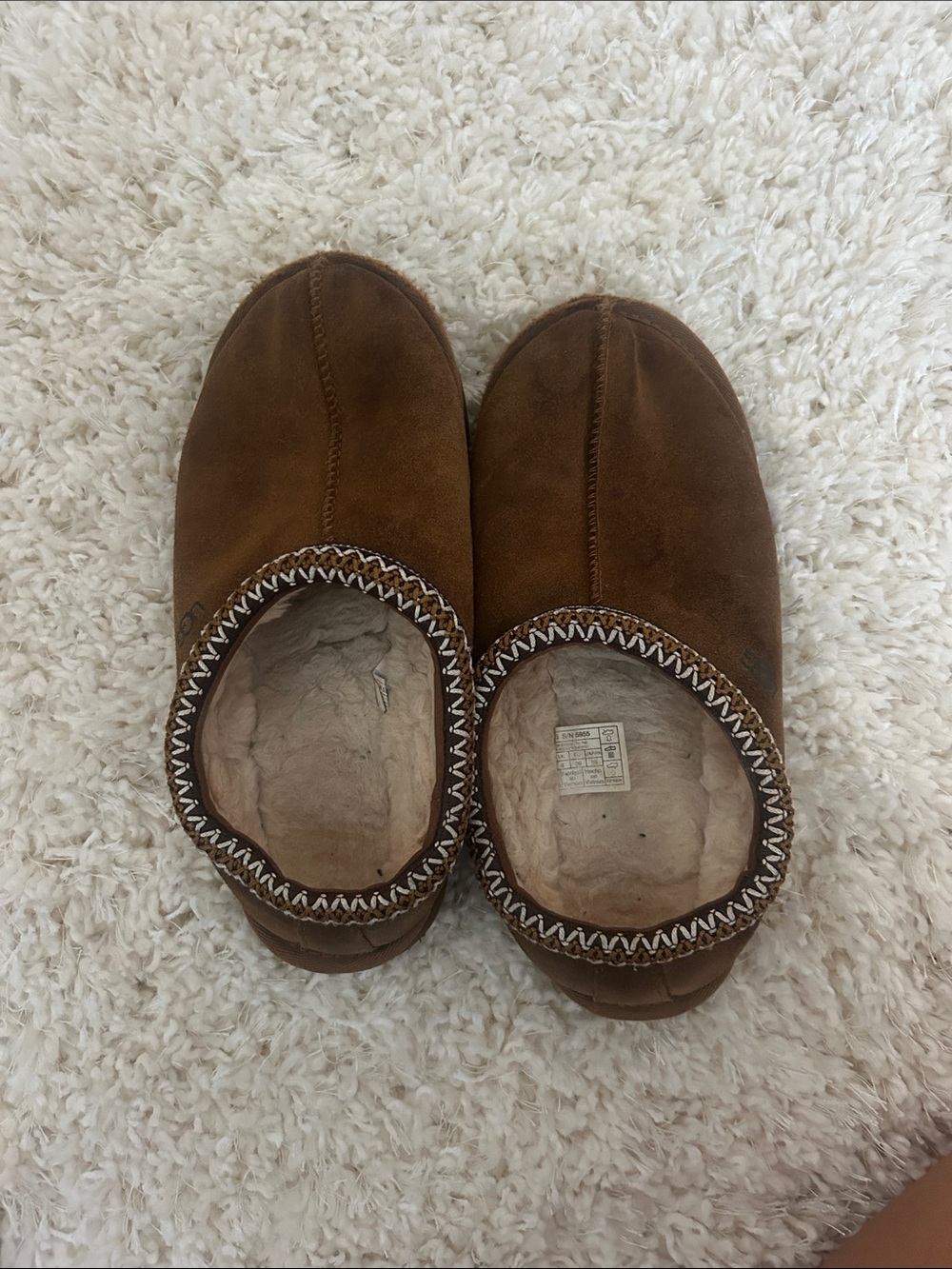 UGG Chestnut Suede Lined Slip-On Slippers